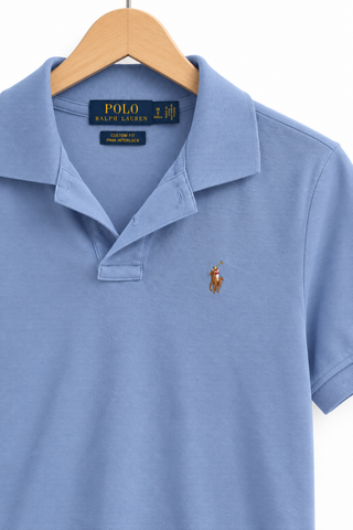 חולצת פולו RALPH LAUREN בתכלת- XS-S