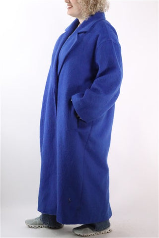 מעיל ארוך אוברסייז  בכחול- XXL