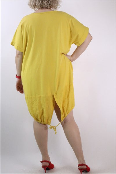 שמלת טוניקה בצהוב- XXL-XL, תמונה 4