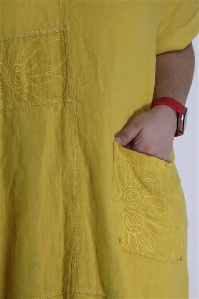 שמלת טוניקה בצהוב- XXL-XL, תמונה 6