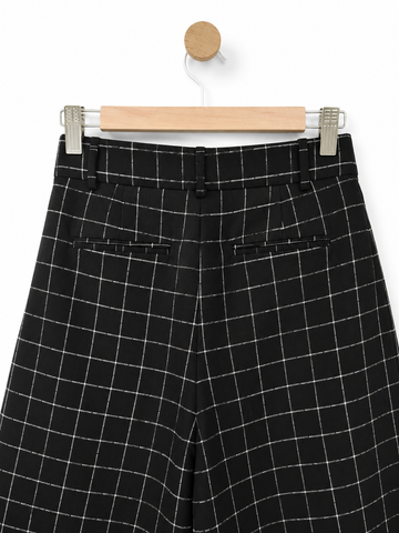 ברמודת משבצות ZARA בשחור - XS