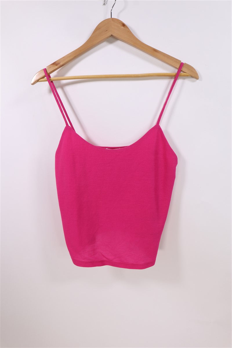 חולצת גופיה ZARA בורוד נאון- XS-S, תמונה 4