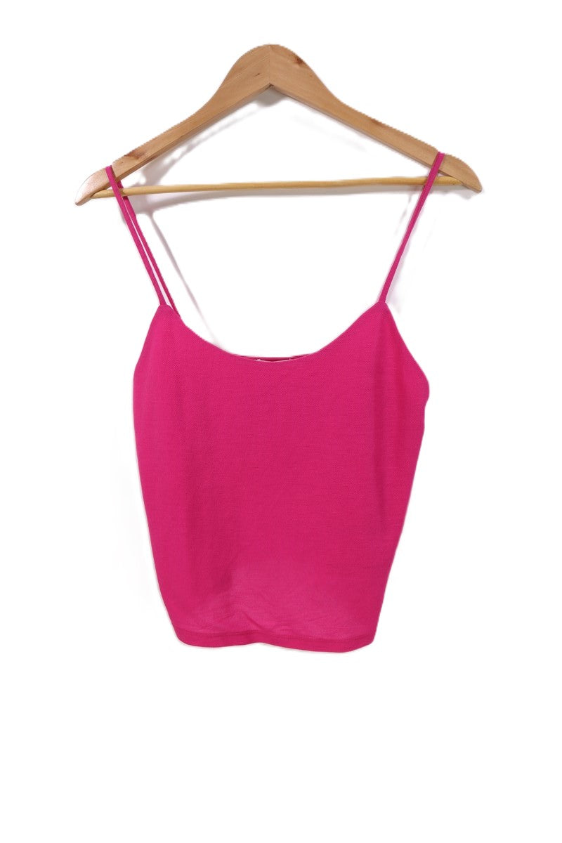 חולצת גופיה ZARA בורוד נאון- XS-S