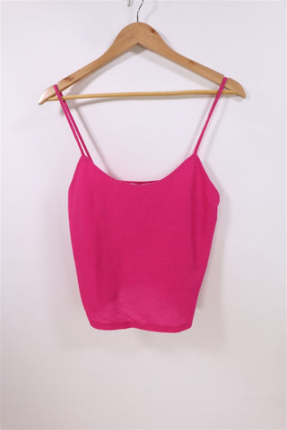 חולצת גופיה ZARA בורוד נאון- XS-S