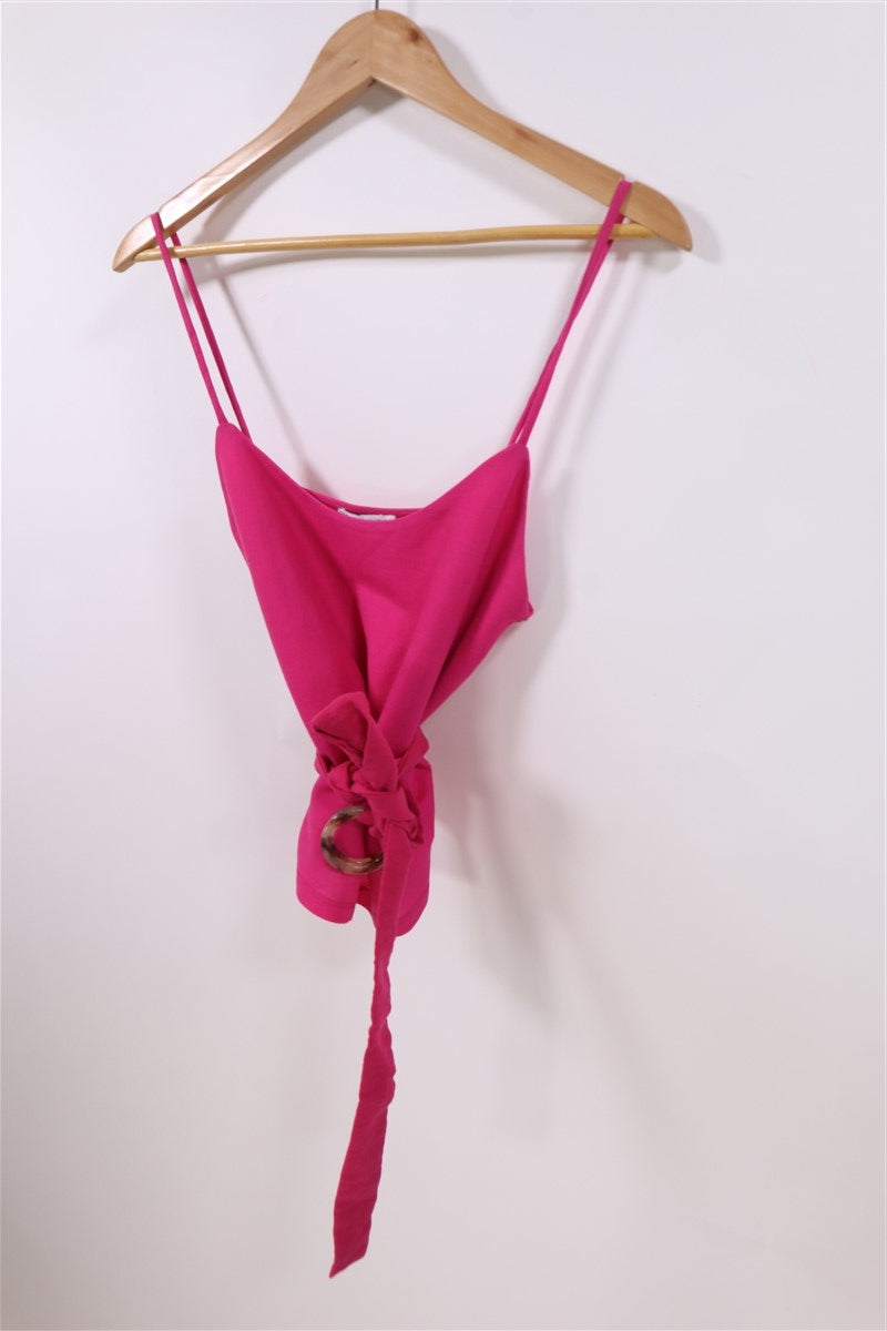 חולצת גופיה ZARA בורוד נאון- XS-S, תמונה 6