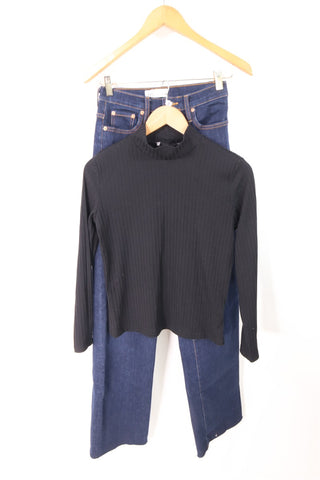 חולצת בייסיק מיני גולף בשחור- M