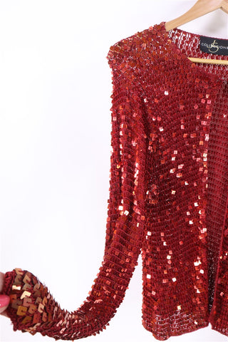 עליונית וינטיג פייטים מנצנצת באדום- XS-M