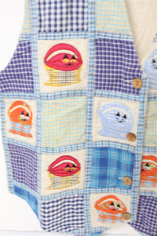 וסט טלאים חדש ומדליק- S-M