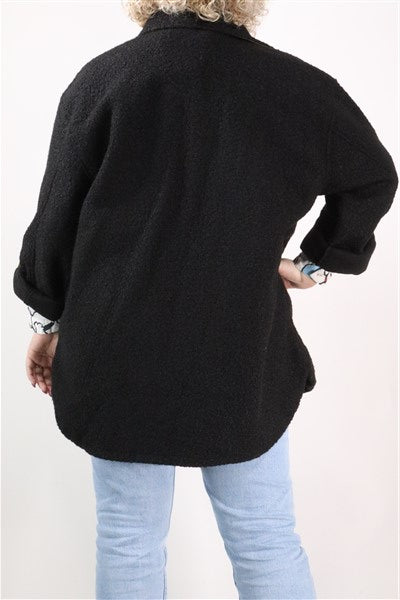 גקט שחור וחרדל חדש בסטייל אוברסייז- XL-XXL, תמונה 6