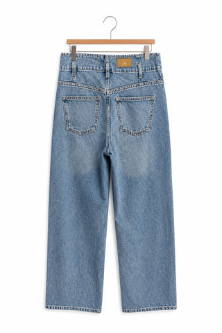מכנסי ג'ינס רחבים ZARA בגזרה גבוהה - XS-S
