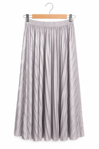 חצאית פליסה אה סימטרית  ZARA בכסף- S-L