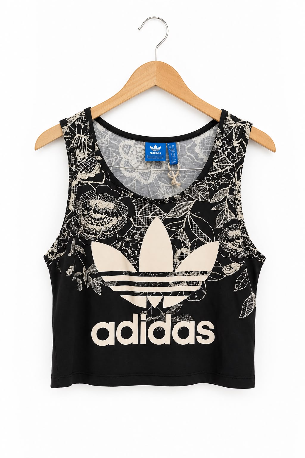 חולצת ספורט קרופ ADIDAS בשחור-M- L