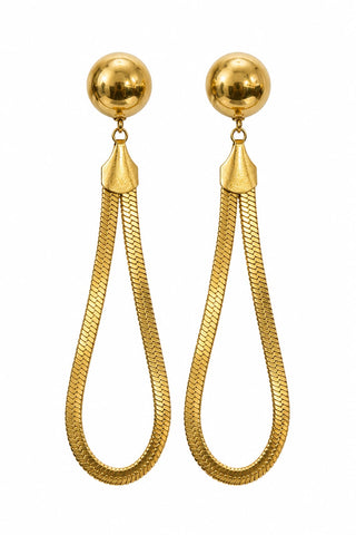 עגילי טיפה בגוון זהוב- OS