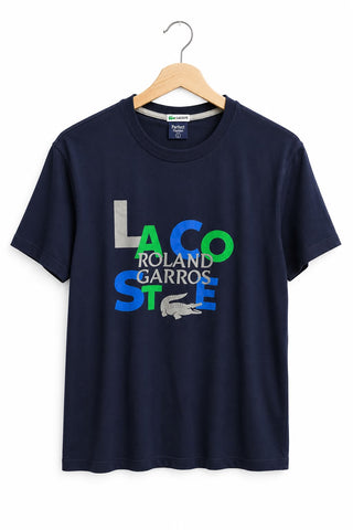 חולצת טי שרט חדשה LACOSTE  בכחול- M-L