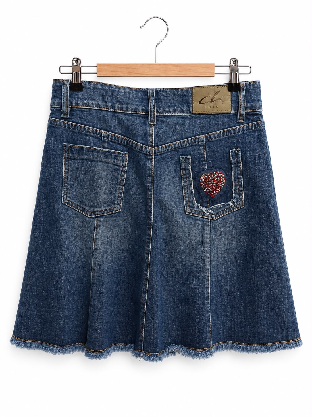 חצאית גינס וינטיג בכחול- M, תמונה 2