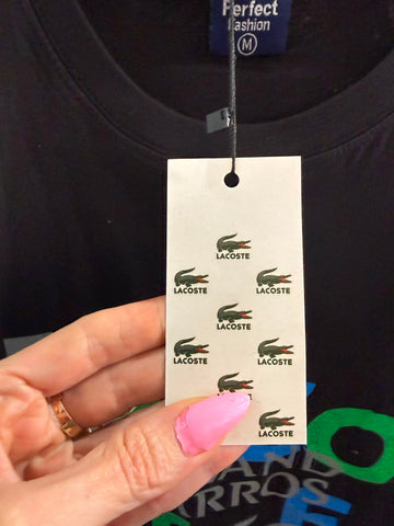 חולצת טי שרט חדשה LACOSTE  בשחור - M-L