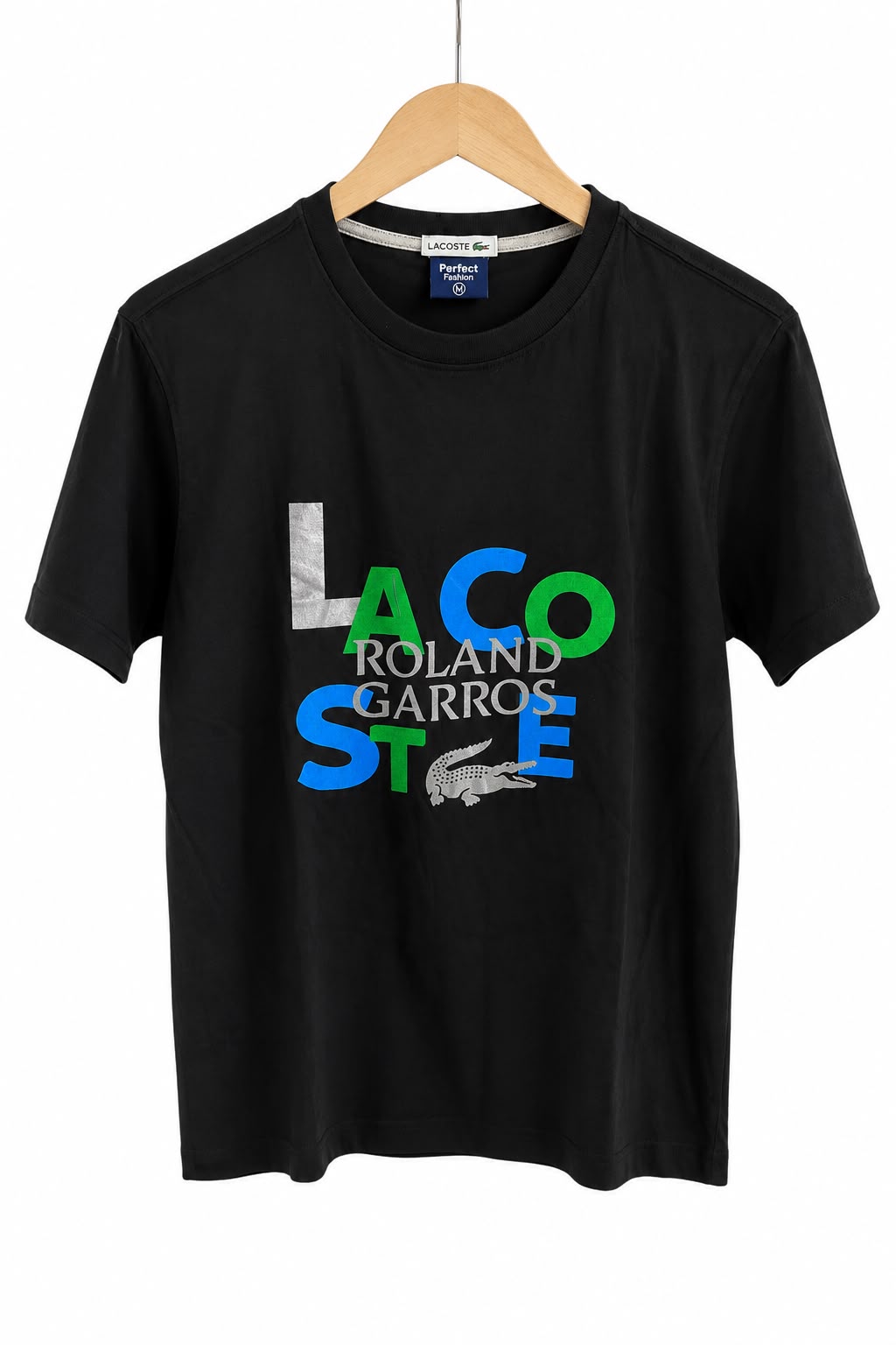 חולצת טי שרט חדשה LACOSTE  בשחור - M-L