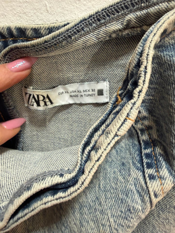 שמלת גינס ZARA וואש בכחול-M-L