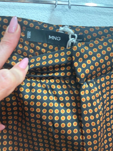 מכנסי רטרו סטן MANGO עם נקודות- M-L
