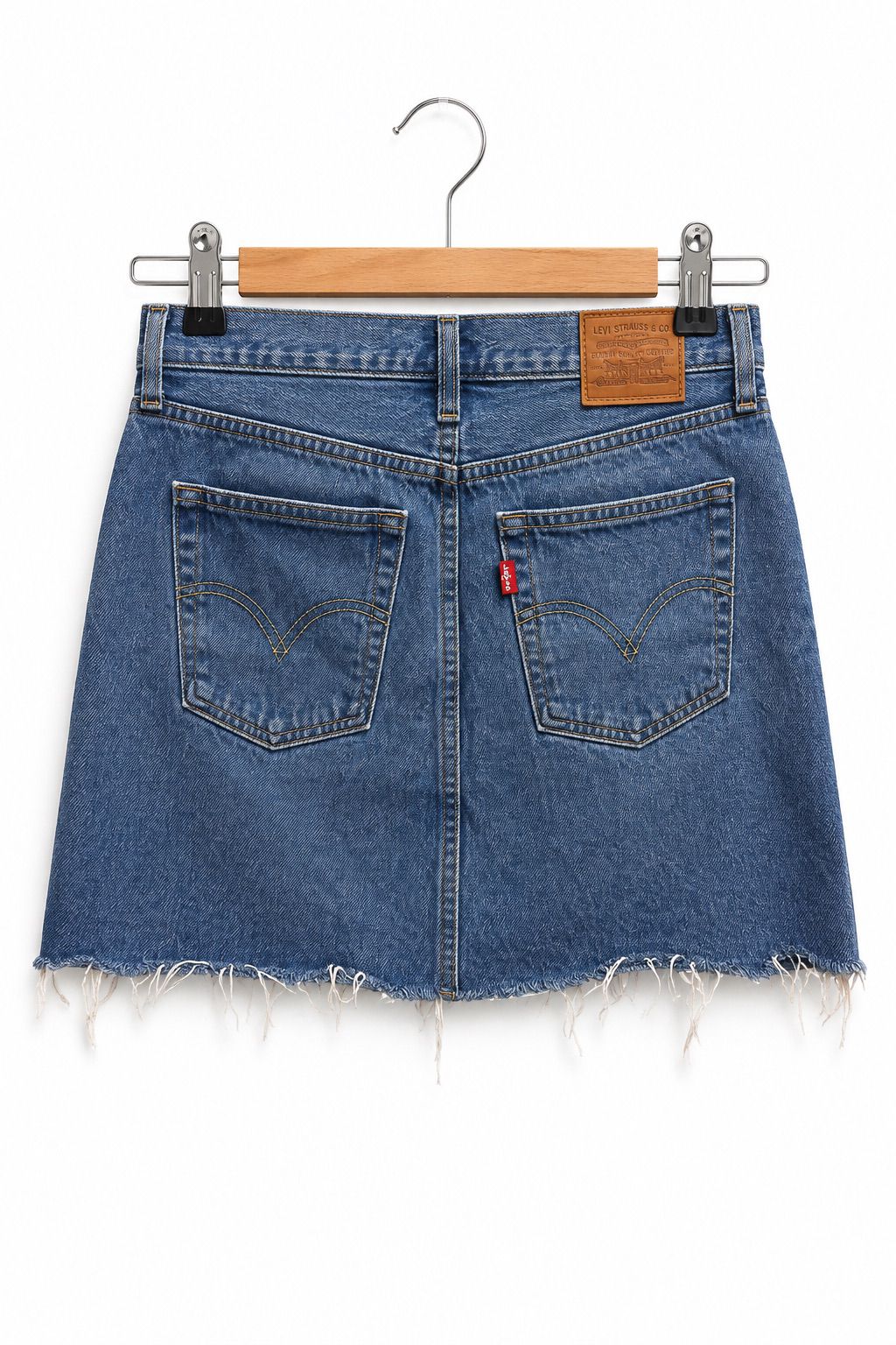 חצאית גינס LEVIS בכחול משופשף-M