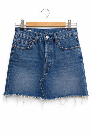 חצאית גינס LEVIS בכחול משופשף-M