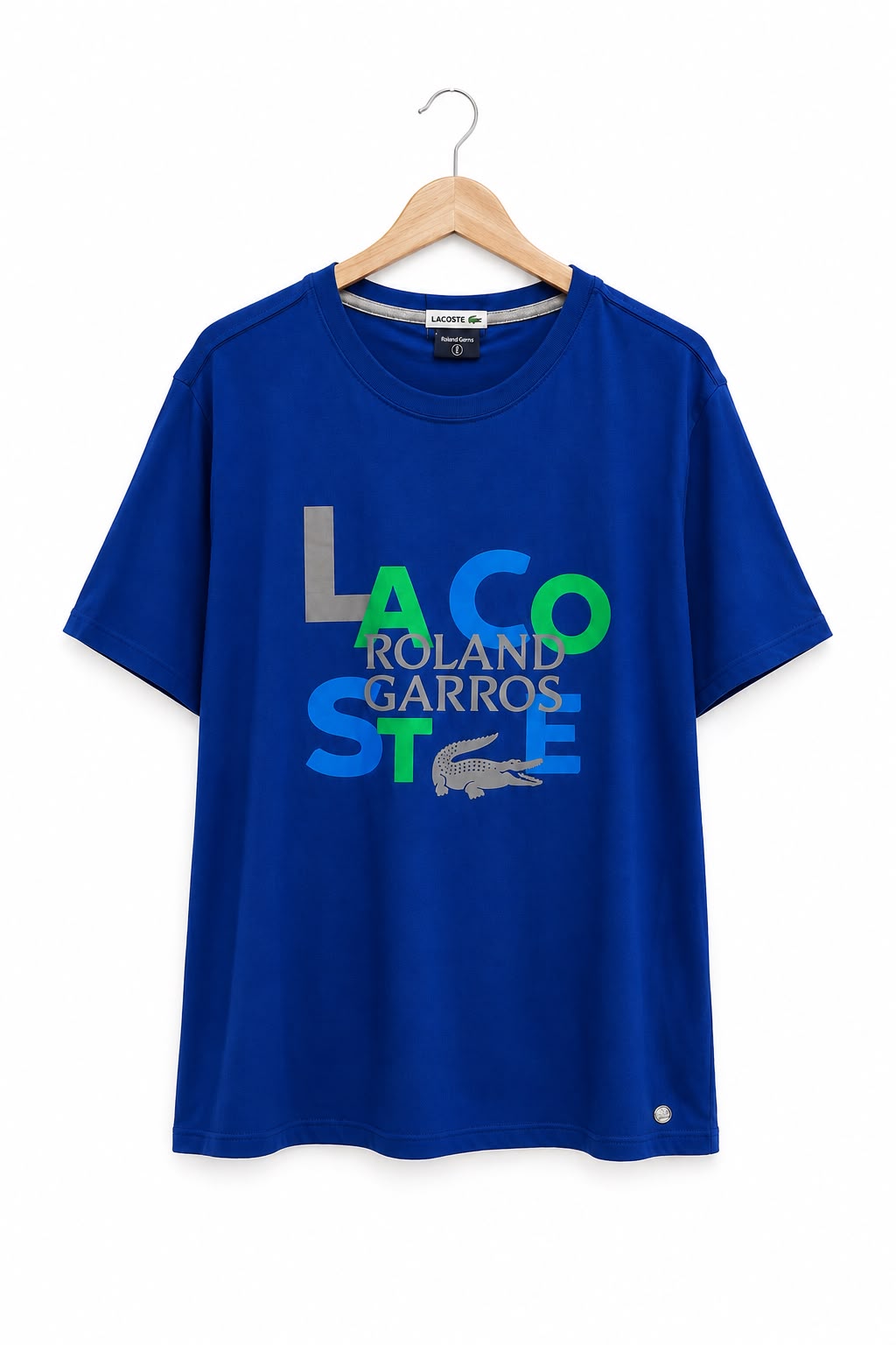 חולצת טי שרט חדשה LACOSTE  בכחול- L