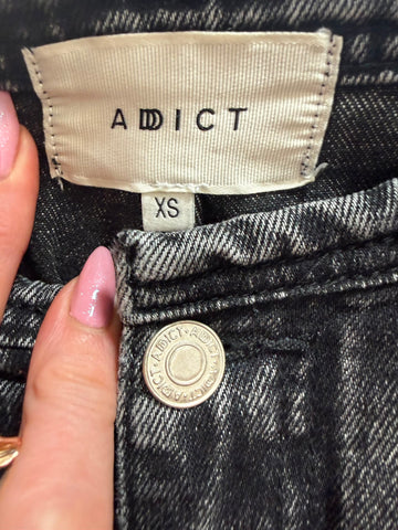 גינס ADDICT  מתרחב בשחור- XS-S