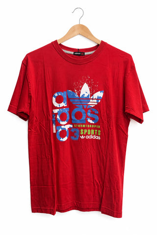 חולצת טי שרט חדשה ADIDAS באדום- M-L