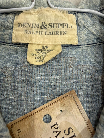 חולצת וינטיג RALPH LAUREN גינס בתכלת- XS
