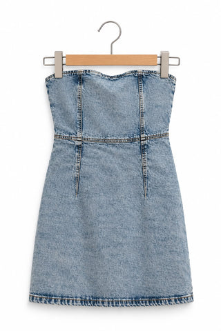 שמלת גינס ZARA וואש בכחול-M-L