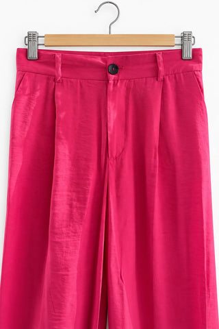 מכנסי בד אלגנטיים ZARA בורוד- XS