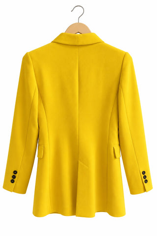 גקט ZARA ארוך בצהוב חרדל- XS-S