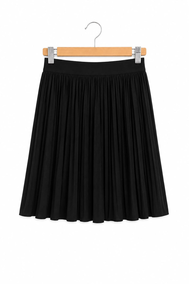 חצאית פליסה בשחור- M-L