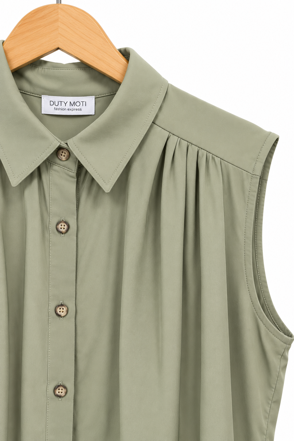 חולצת טוניקה נשפכת בחאקי- M-XL, תמונה 3