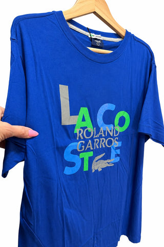 חולצת טי שרט חדשה LACOSTE  בכחול- L
