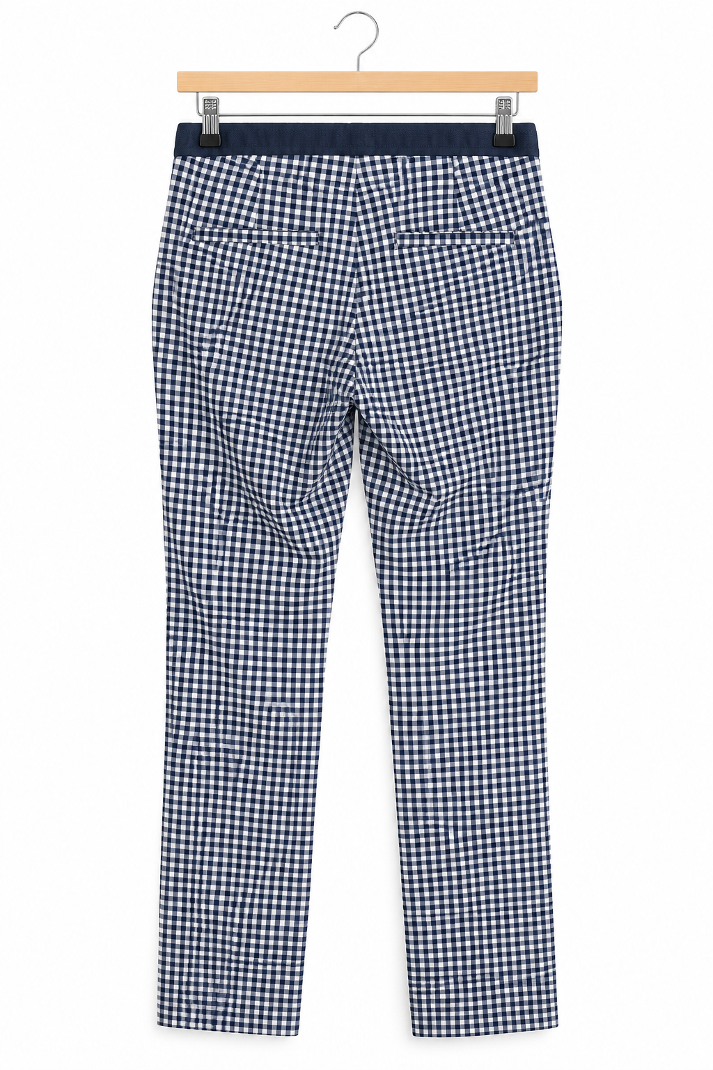 מכנסי סיגר משובצים ZARA בכחול- XS, תמונה 3