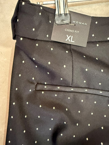 מכנסים מנוקדים ZARA חדשים בשחור- XL