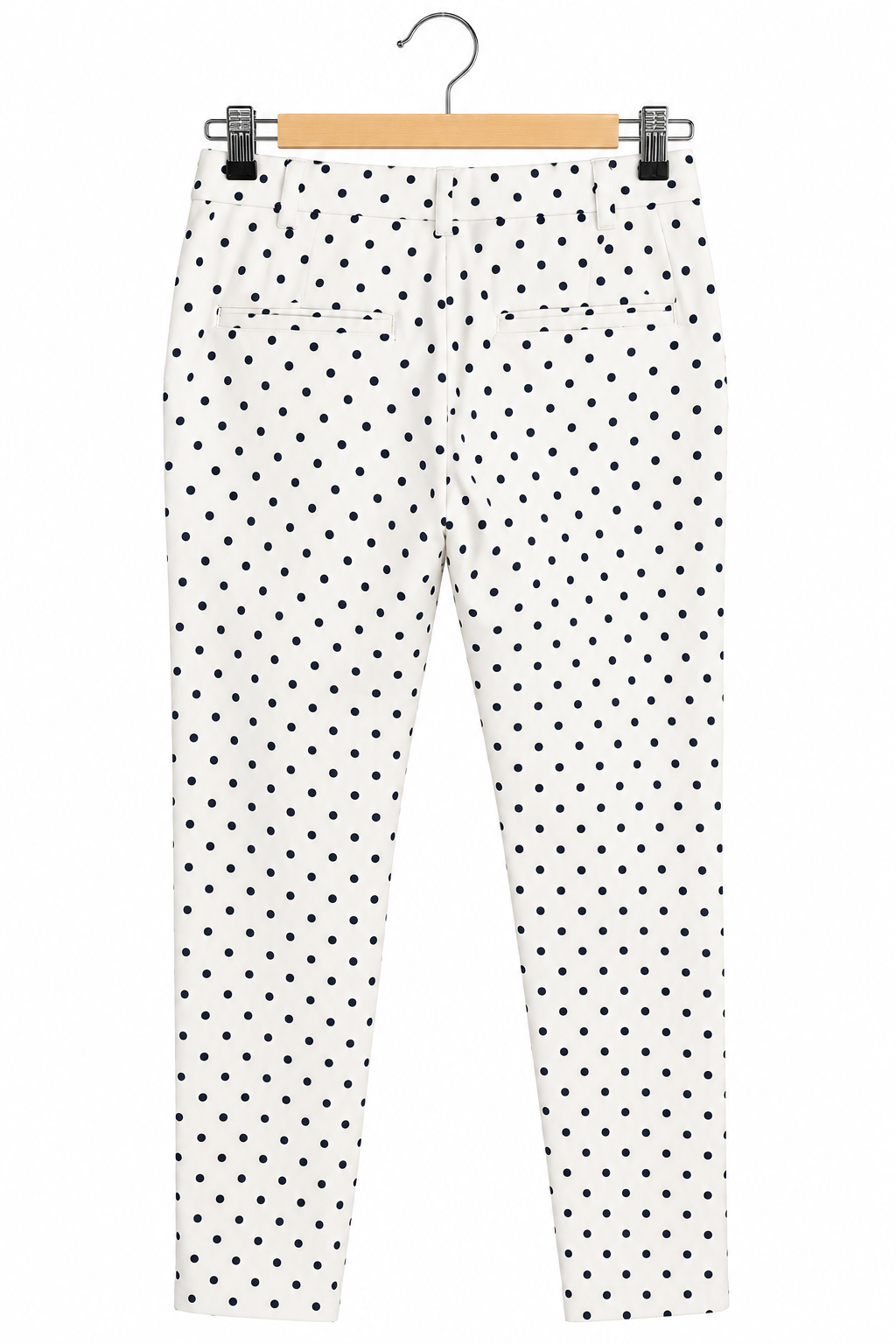מכנסי סיגר מנוקדים ZARA בלבן- XS, תמונה 3