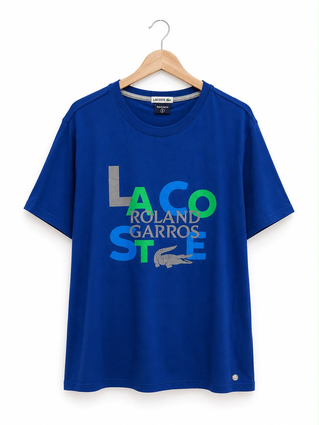 חולצת טי שרט חדשה LACOSTE  בכחול- L