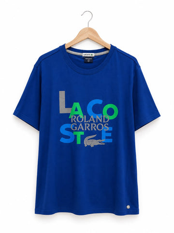 חולצת טי שרט חדשה LACOSTE  בכחול- L