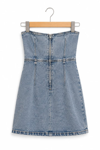 שמלת גינס ZARA וואש בכחול-M-L