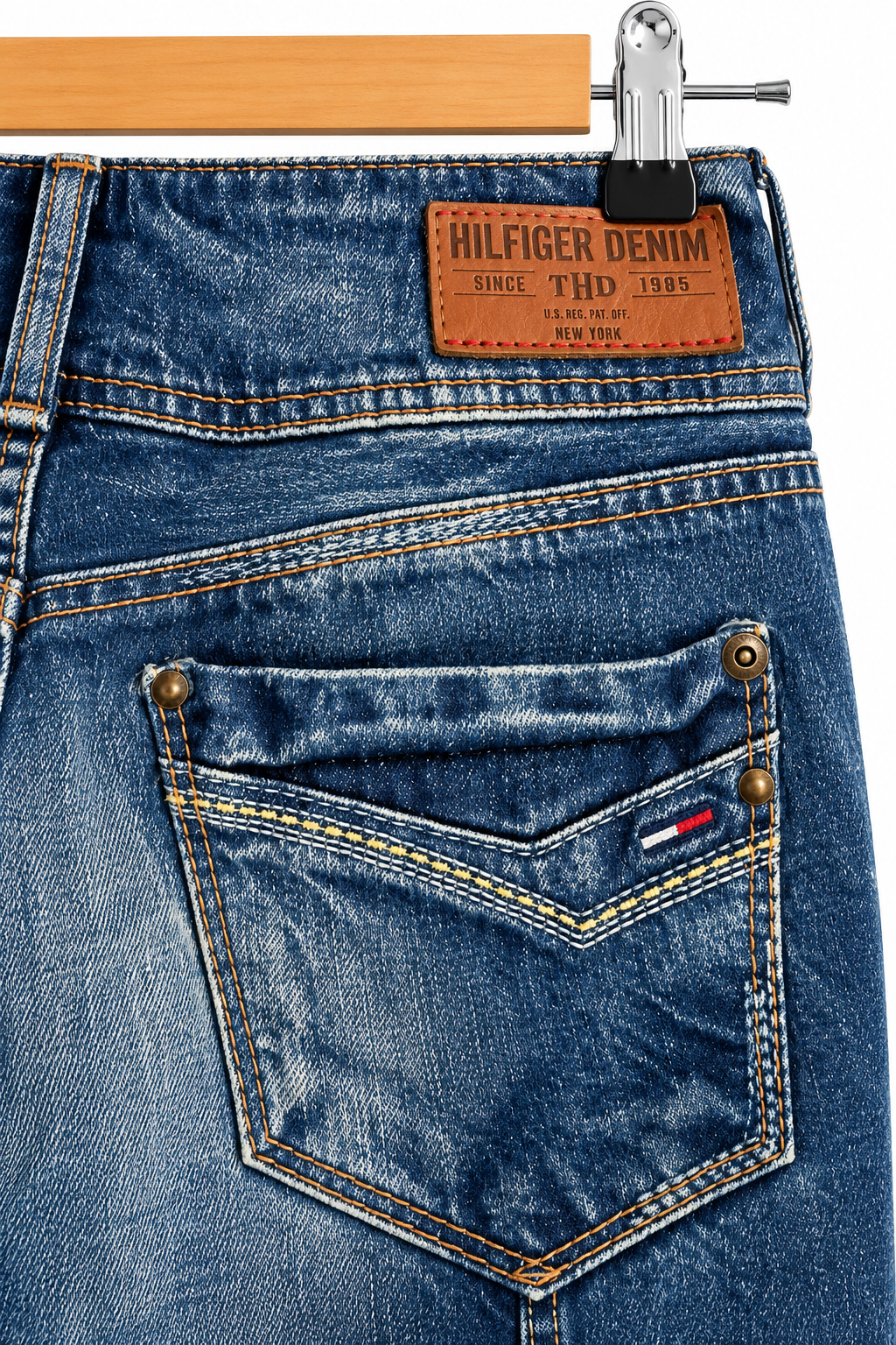 חצאית וינטיג TOMMY HILFIGER גינס בכחול- XS-S, תמונה 2