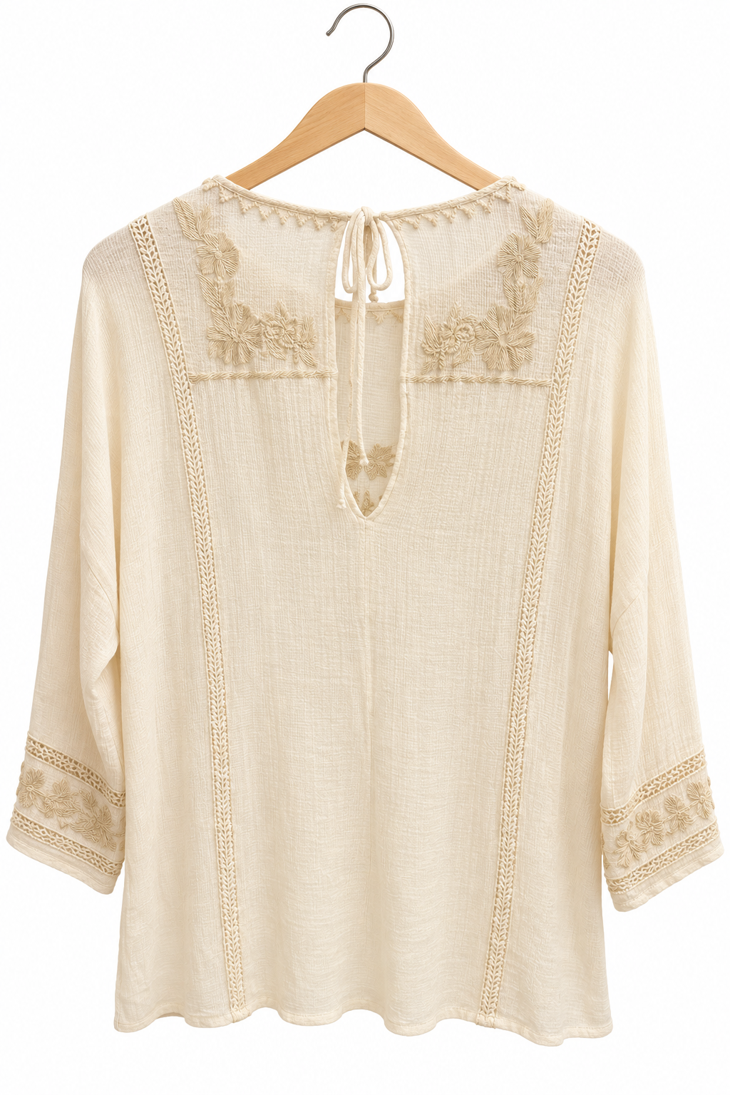 חולצת טוניקה רומנטית  ZARA נשפכת בשמנת- M-XL, תמונה 3