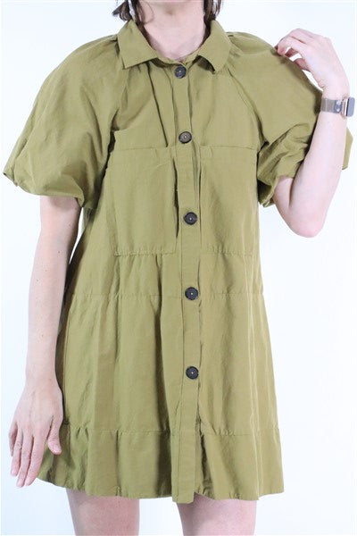 שמלה ZARA בירוק חאקי- XXS-XS, תמונה 4