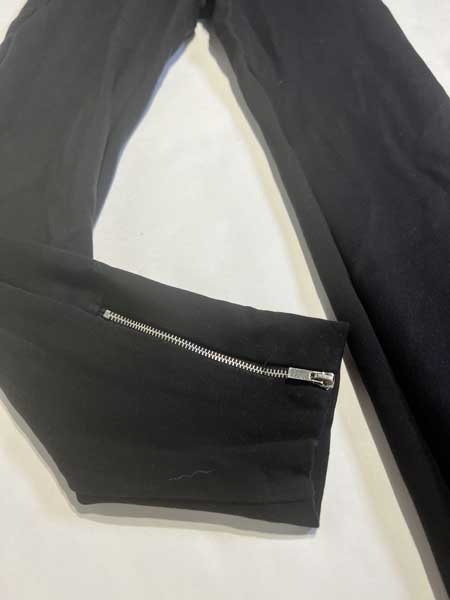 מכנסיים ZARA טייץ רוכסנים שחור- M-L