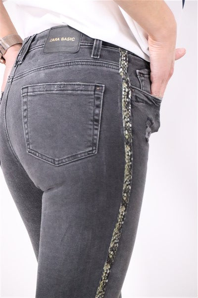 גינס סקיני אפור ZARA קרעים - XS, תמונה 5