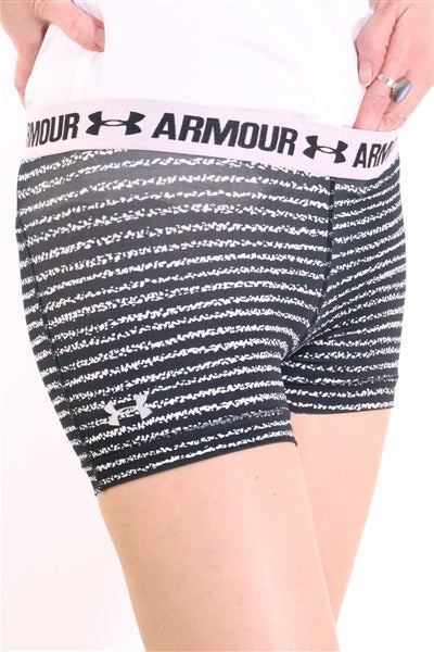 מכנסיים שורט ספורטיביים UNDER ARMOUR בשחור ורוד לבן- XS, תמונה 4