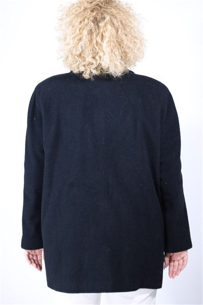 מעיל ג׳קט וינטיג צמר בשחור-L-XL, תמונה 5